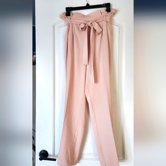 RACHEL Rachel Roy Blush Tie-Waist Pants - Picture 1 of 5